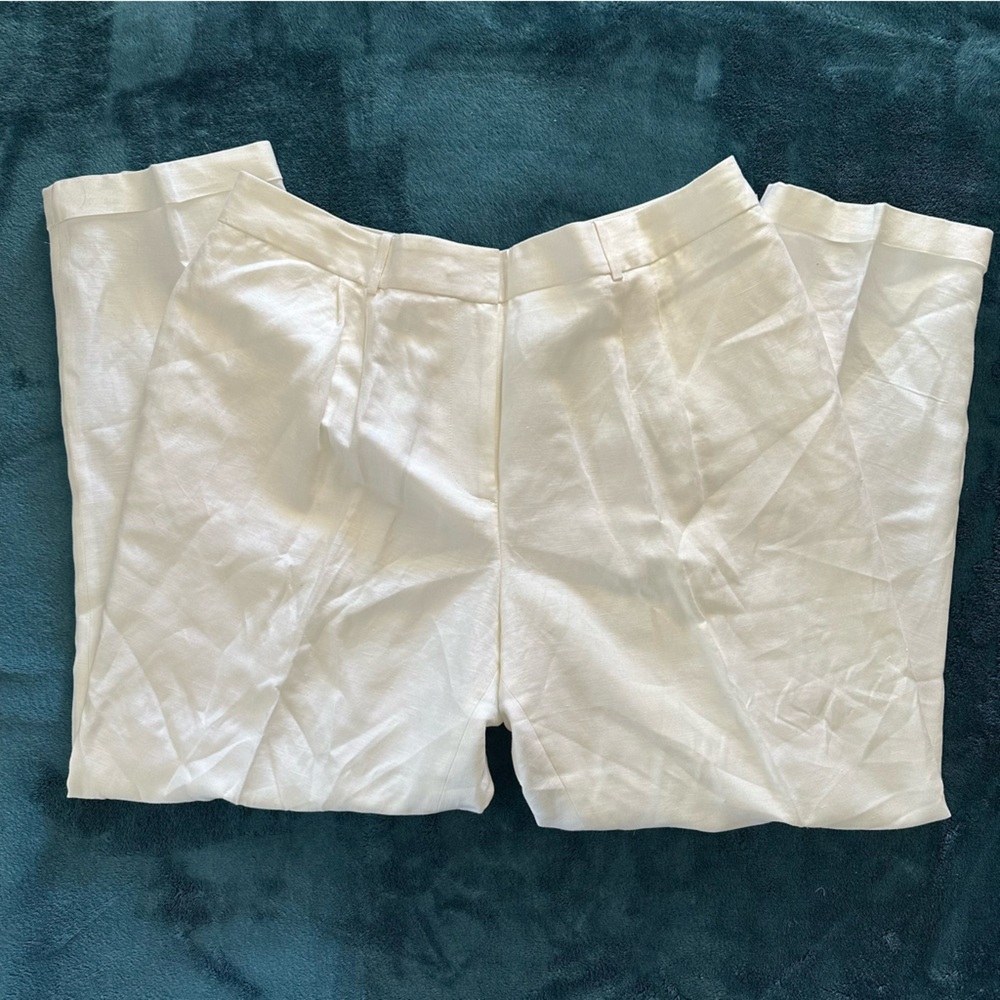 Calvin Klein White linen trousers